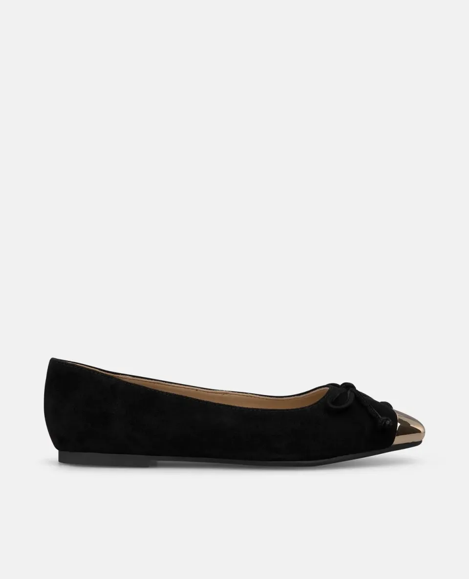 Alma en Pena I250157 ballerines cuir noir noeud plat