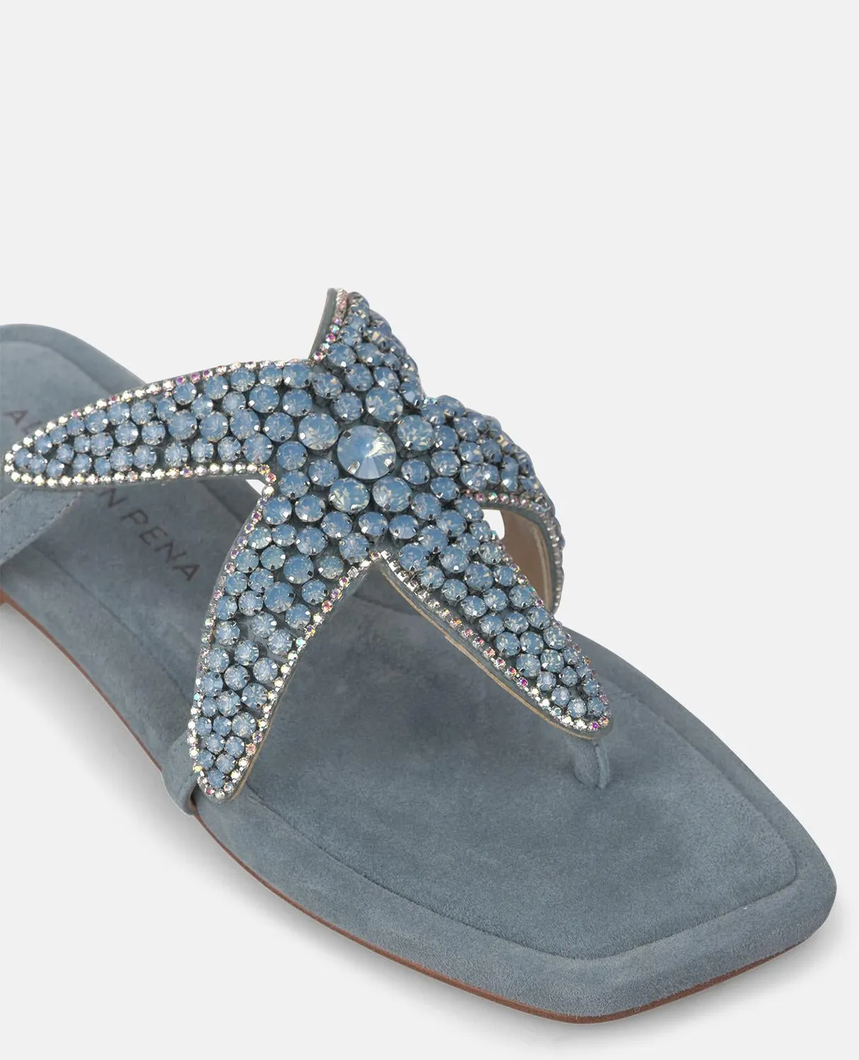 Alma en Pena V268404 sandales plates bleu cuir