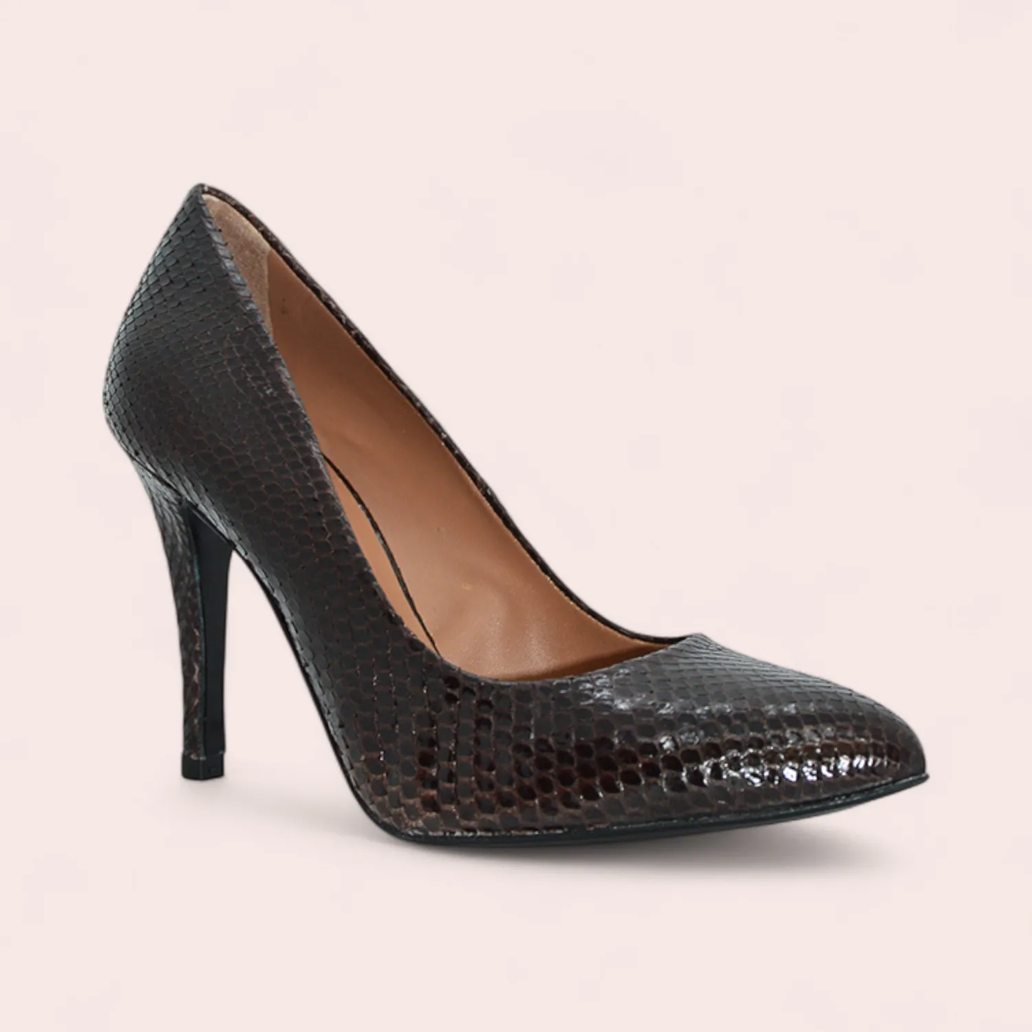 Karine Arabian Pump escarpins python marron 39 talon 10 cm