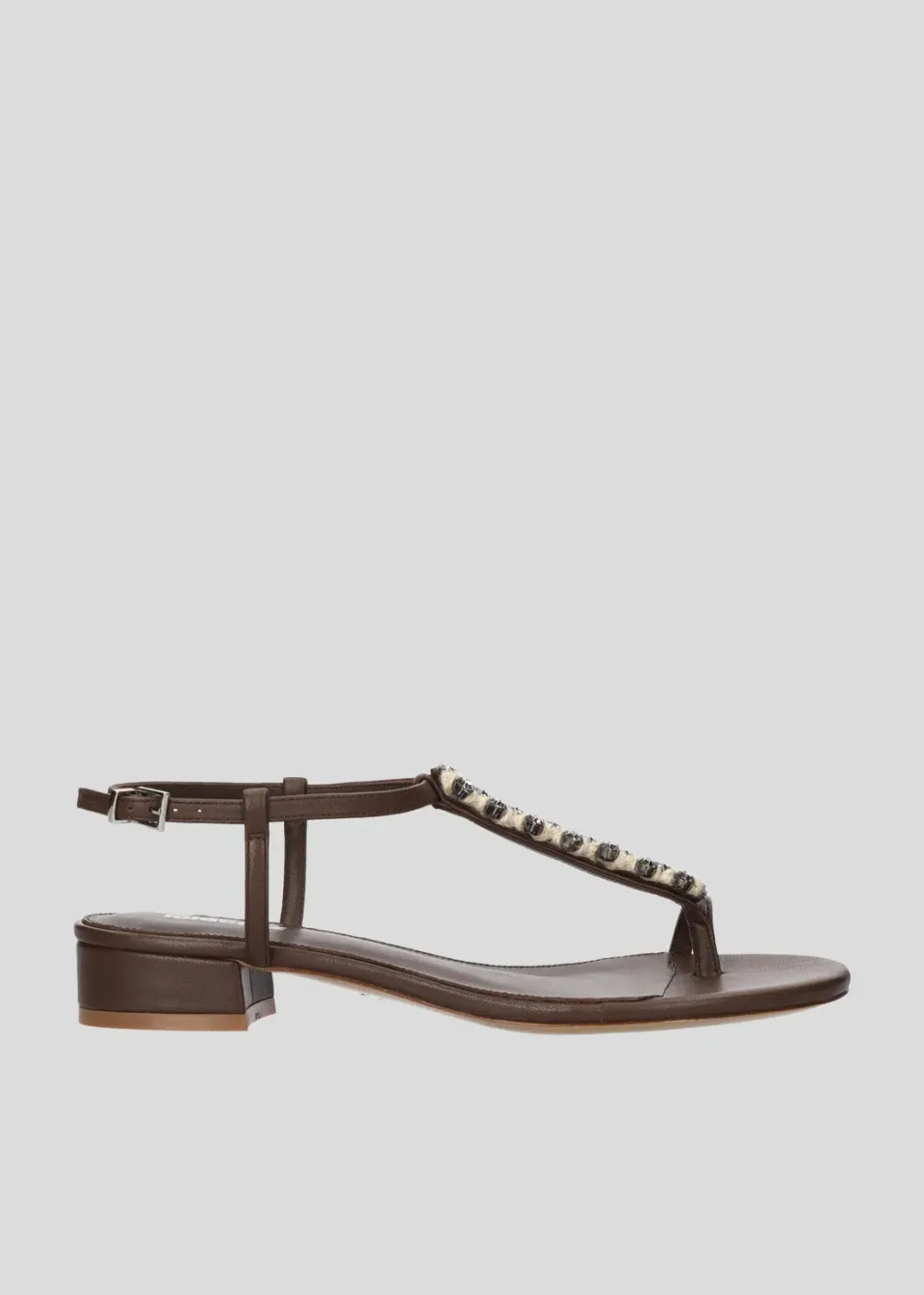 Lola Cruz Odette sandales plates marron cuir