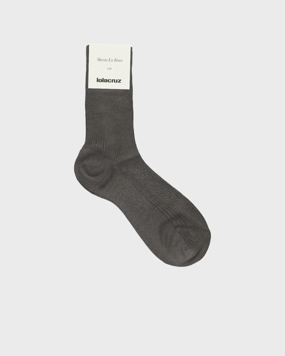 Lola Cruz Silk chaussettes côtelées soie douce