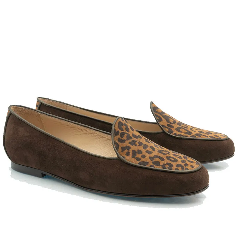 Bégum Paris Flocon mocassin marron foncé cuir 1 cm