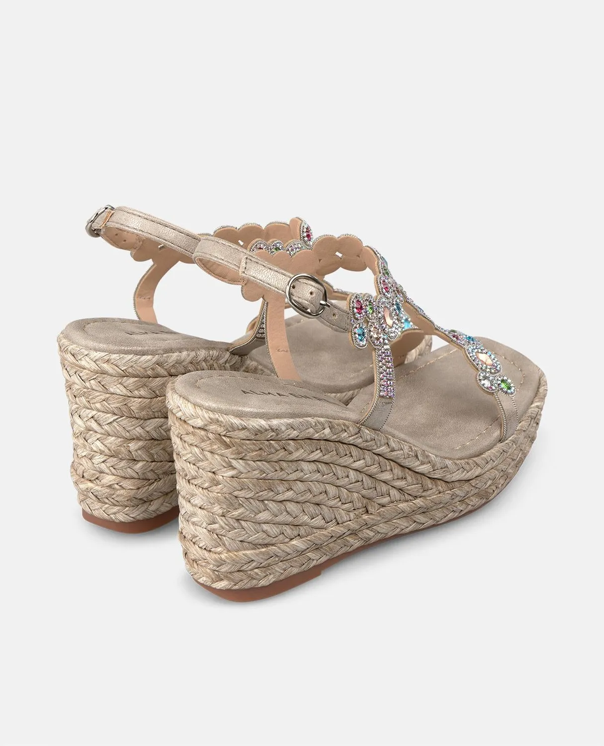 Alma en Pena V2551267 compensées bronze strass talon 9,8 cm