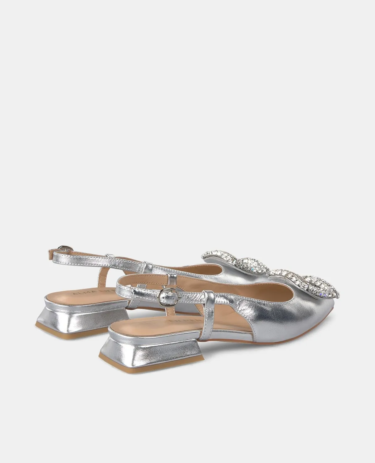 Alma en Pena V250480 ballerines argenté cuir pointure 35-42