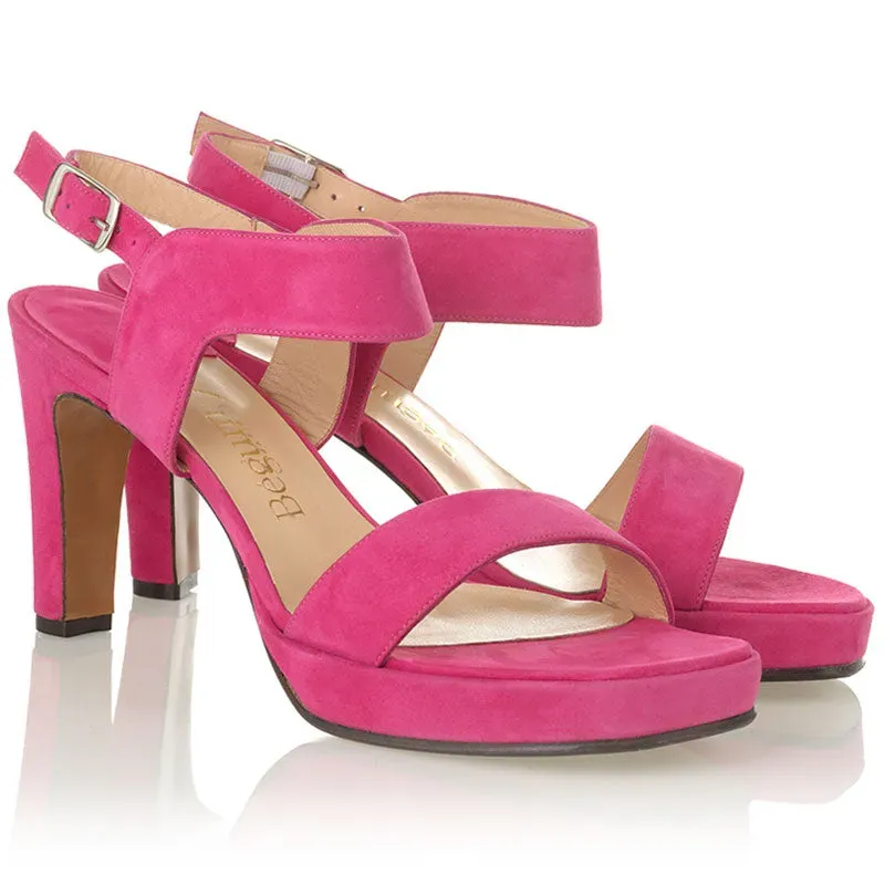 Bégum Paris Sicile sandale fuchsia talon 8 cm