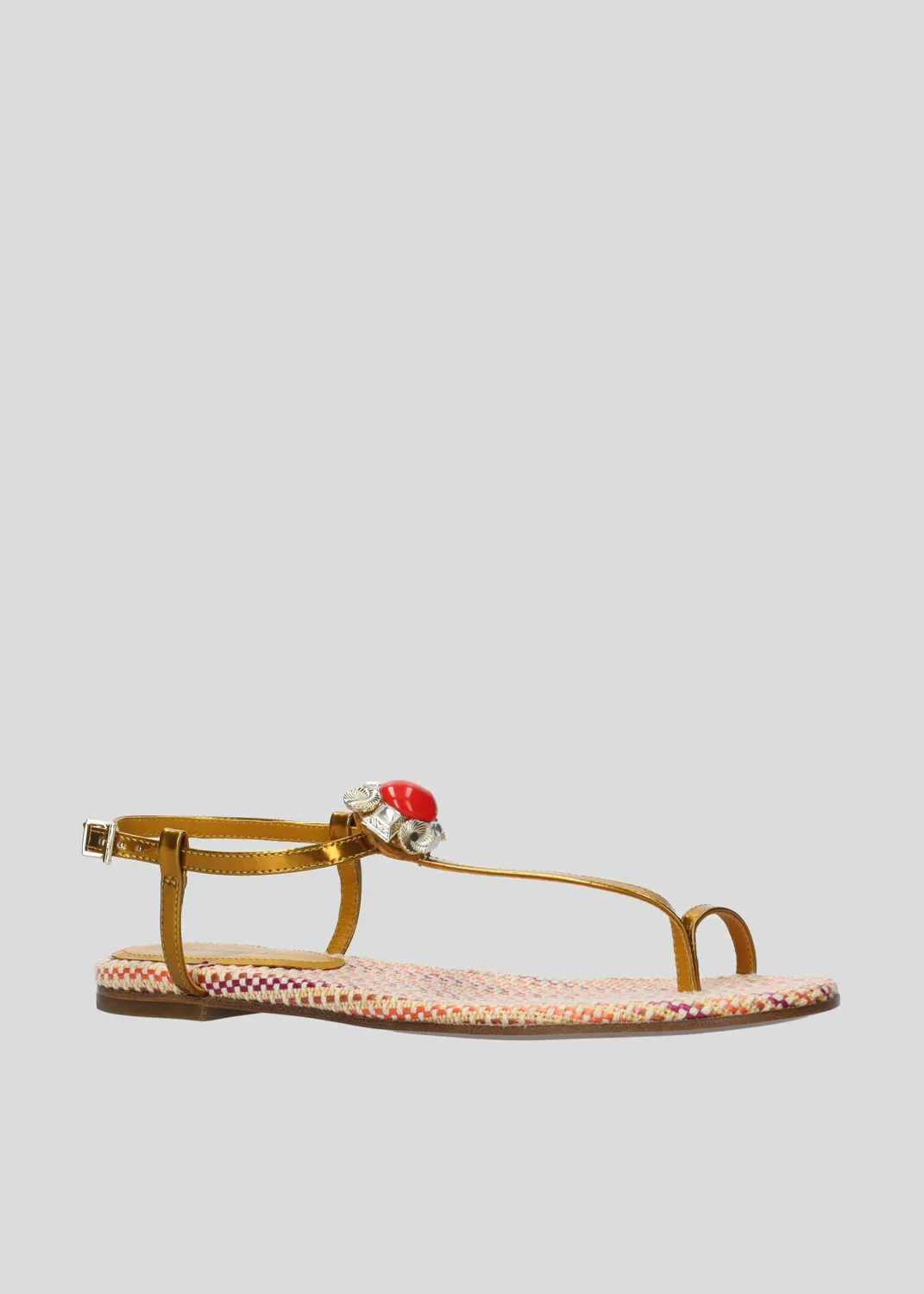 Lola Cruz Margot sandales plates ocre femme
