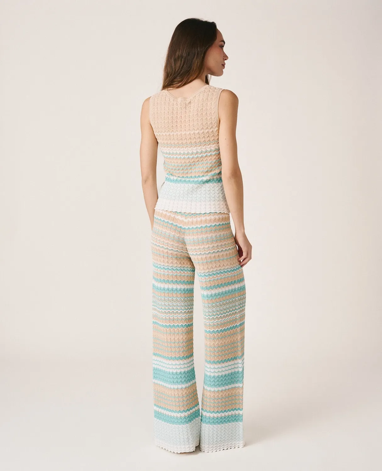 Alma en Pena V26CL1600 pantalon maille menthe
