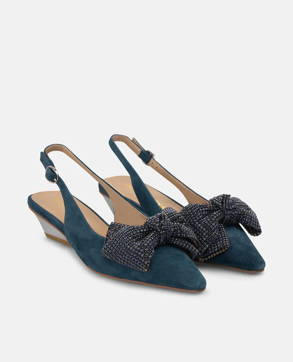 Alma en Pena V260752 escarpins bleu nœud talon 5 cm