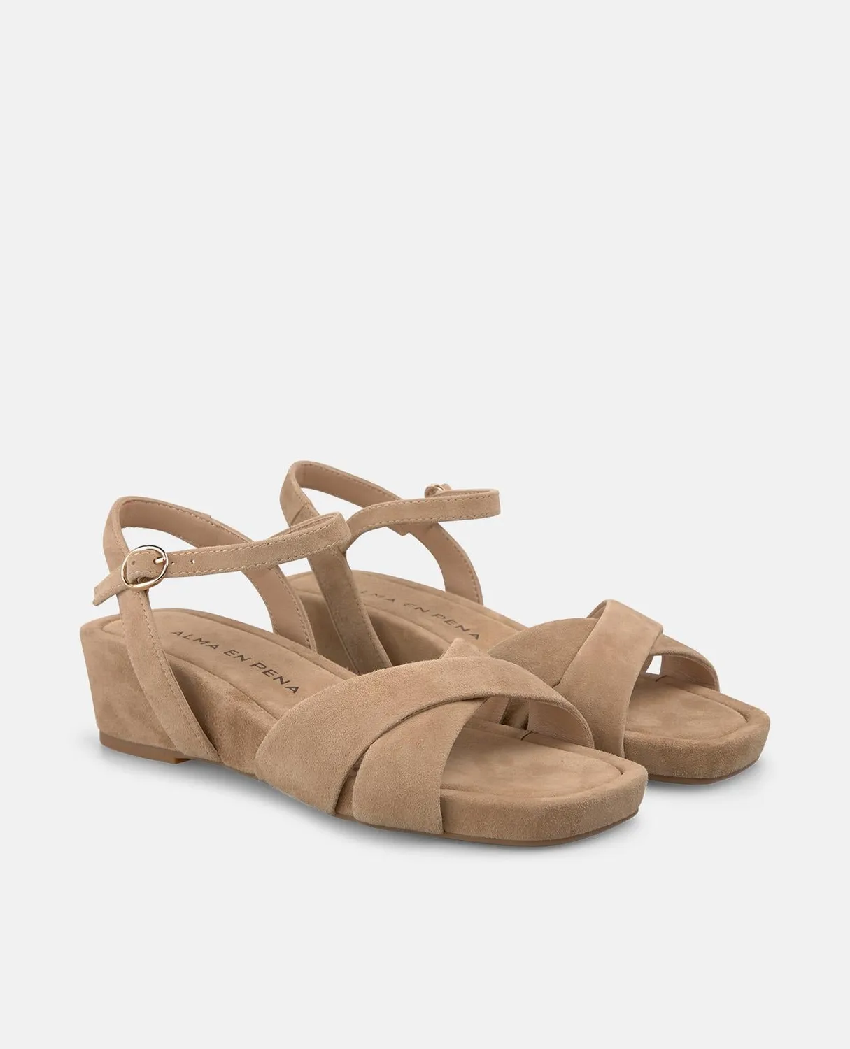 Alma en Pena V267707 compensée sable cuir talon 5 cm
