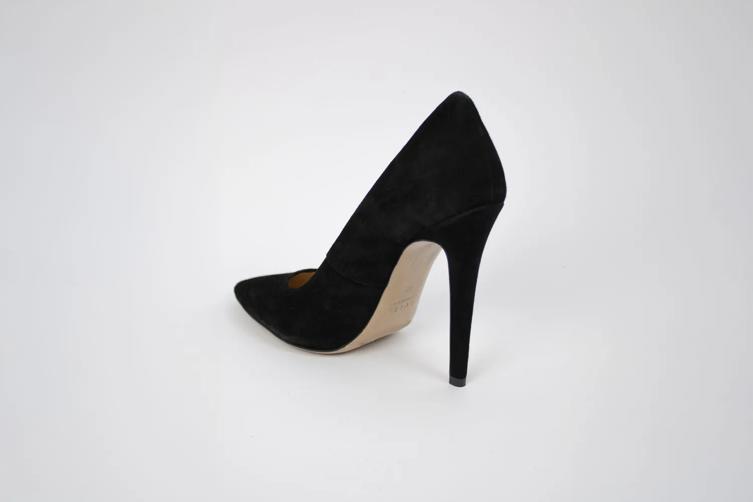 Matteo Pitti Lisa escarpins suède noir talon fin
