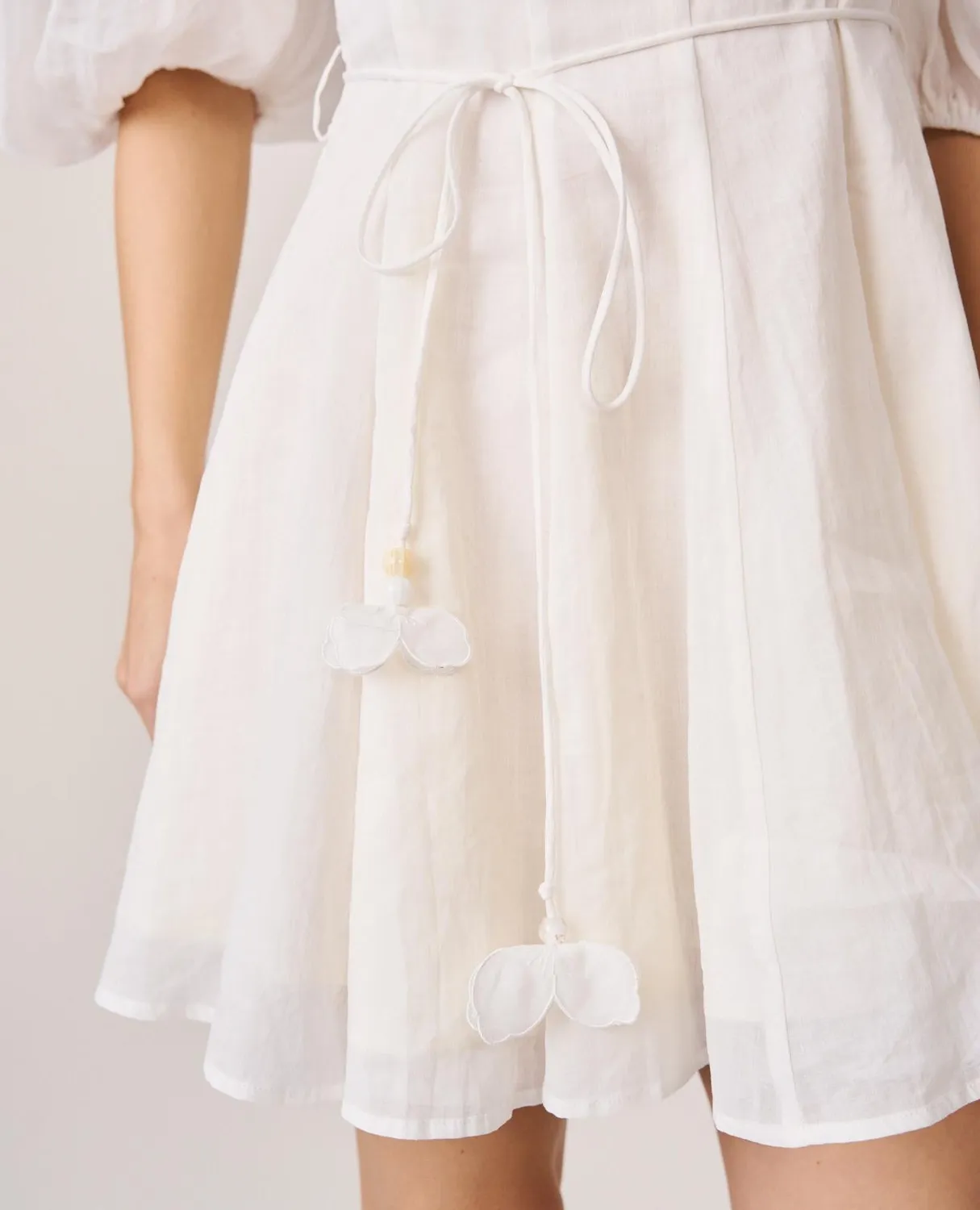 Alma en Pena V26CL0102 robe mini blanche viscose