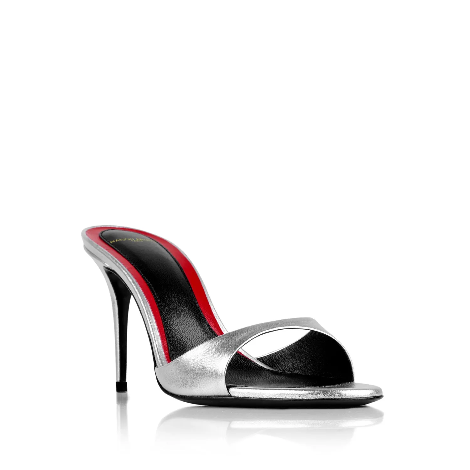Maison Ernest Lidylle 85 mules argent cuir mat