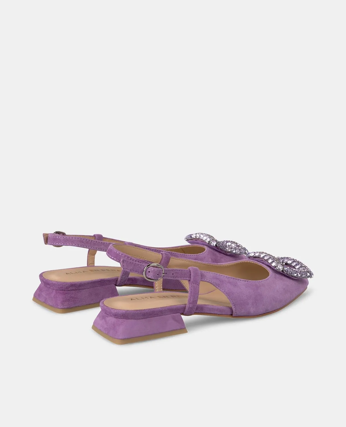 Alma en Pena V250480 ballerines violet strass talon 2 cm