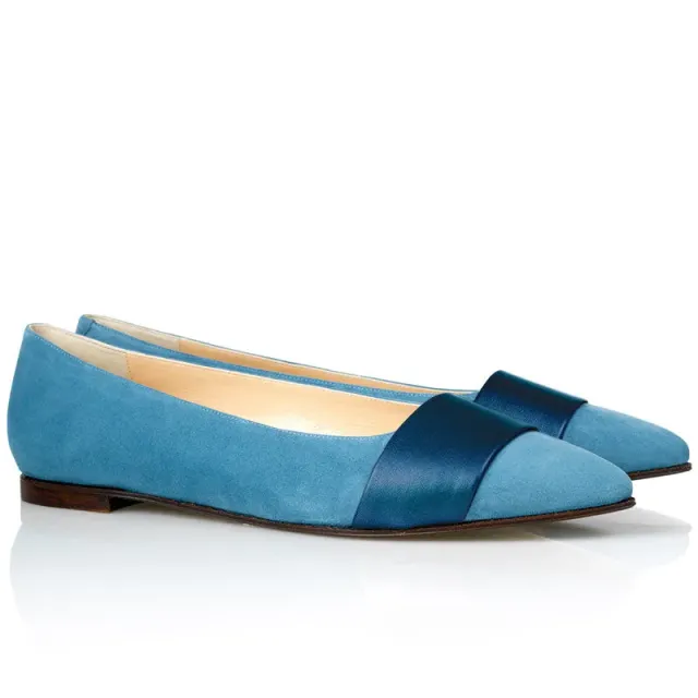 Bégum Paris Amsterdam ballerines femme bleu velours