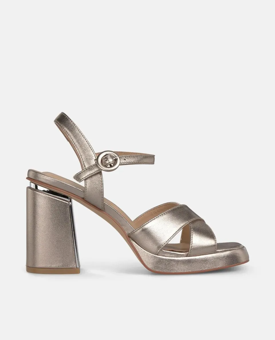 Alma en Pena I250050 sandales à talon bronze cuir 8,5 cm