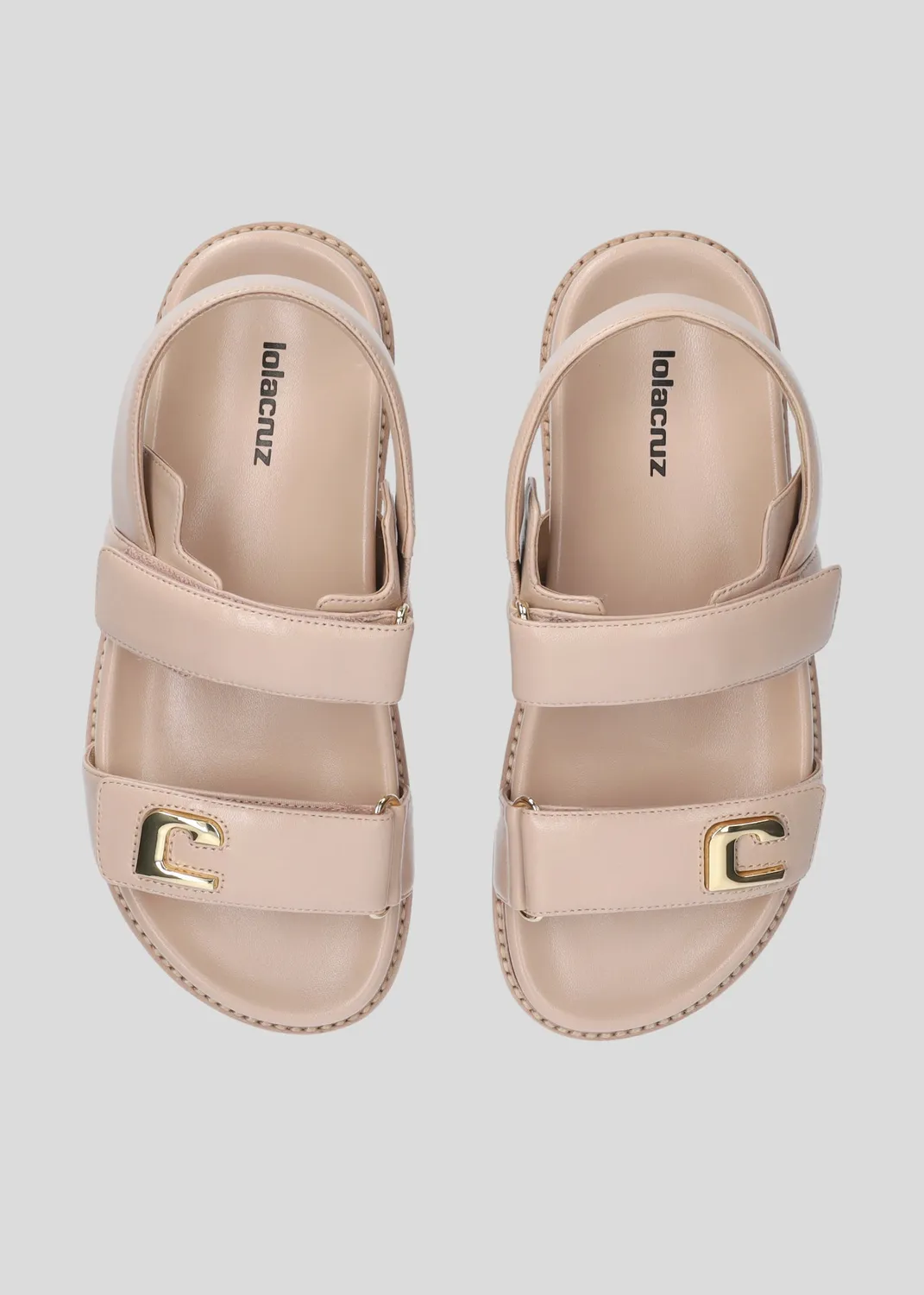 Lola Cruz Lola Flats sandales plates nude