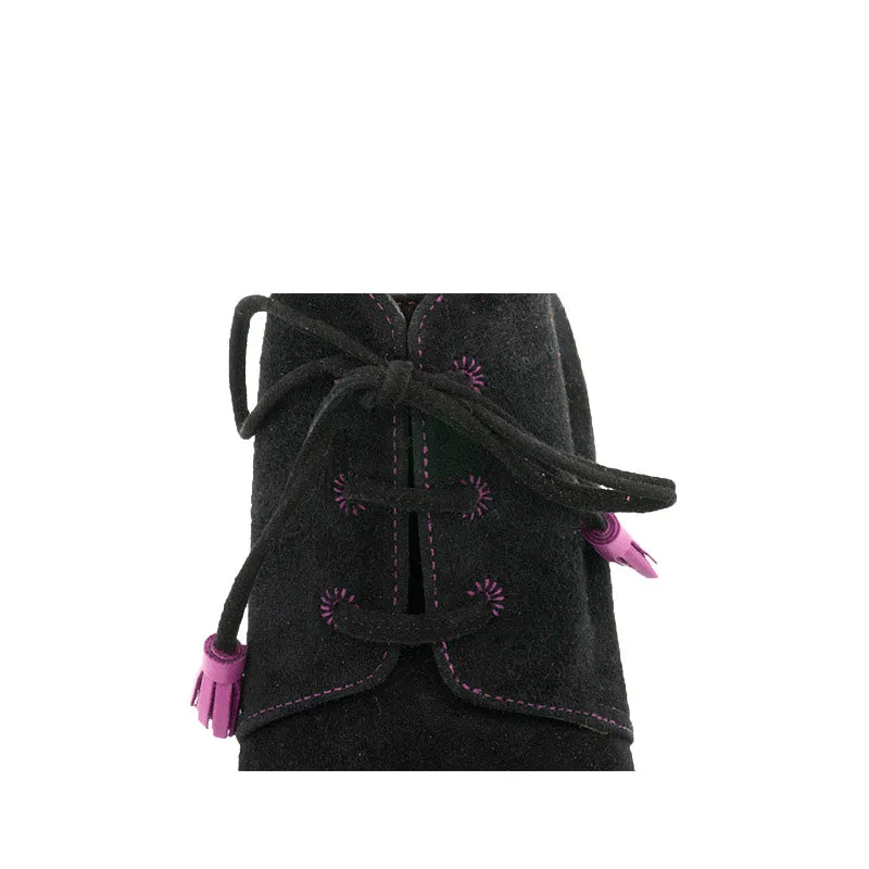 Bégum Paris Junon bottines velours noir talon 1 cm