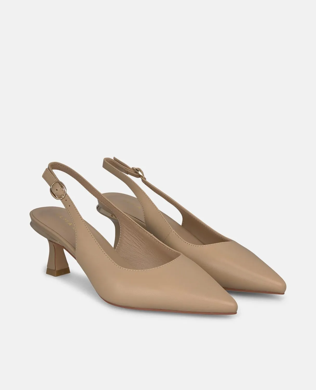 Alma en Pena V262202 mules sable cuir talon kitten