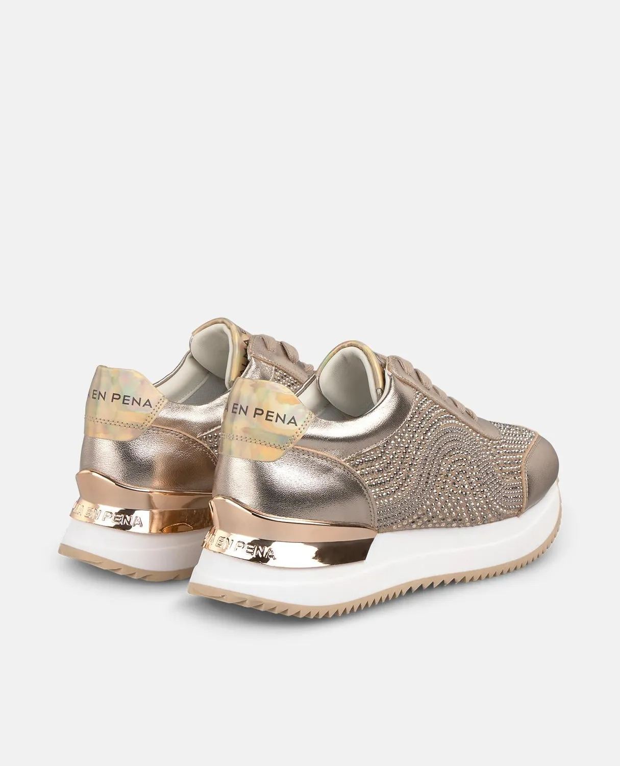 Alma en Pena I251503 sneakers bronze strass plateforme