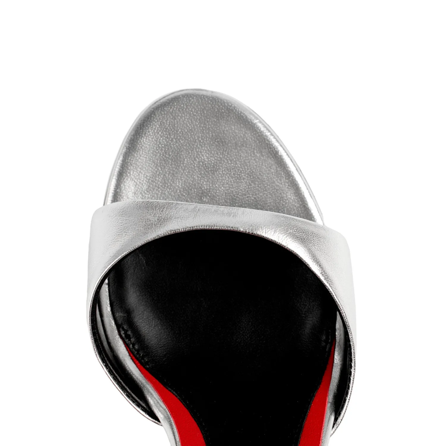 Maison Ernest Lidylle 100 mules cuir argent mat