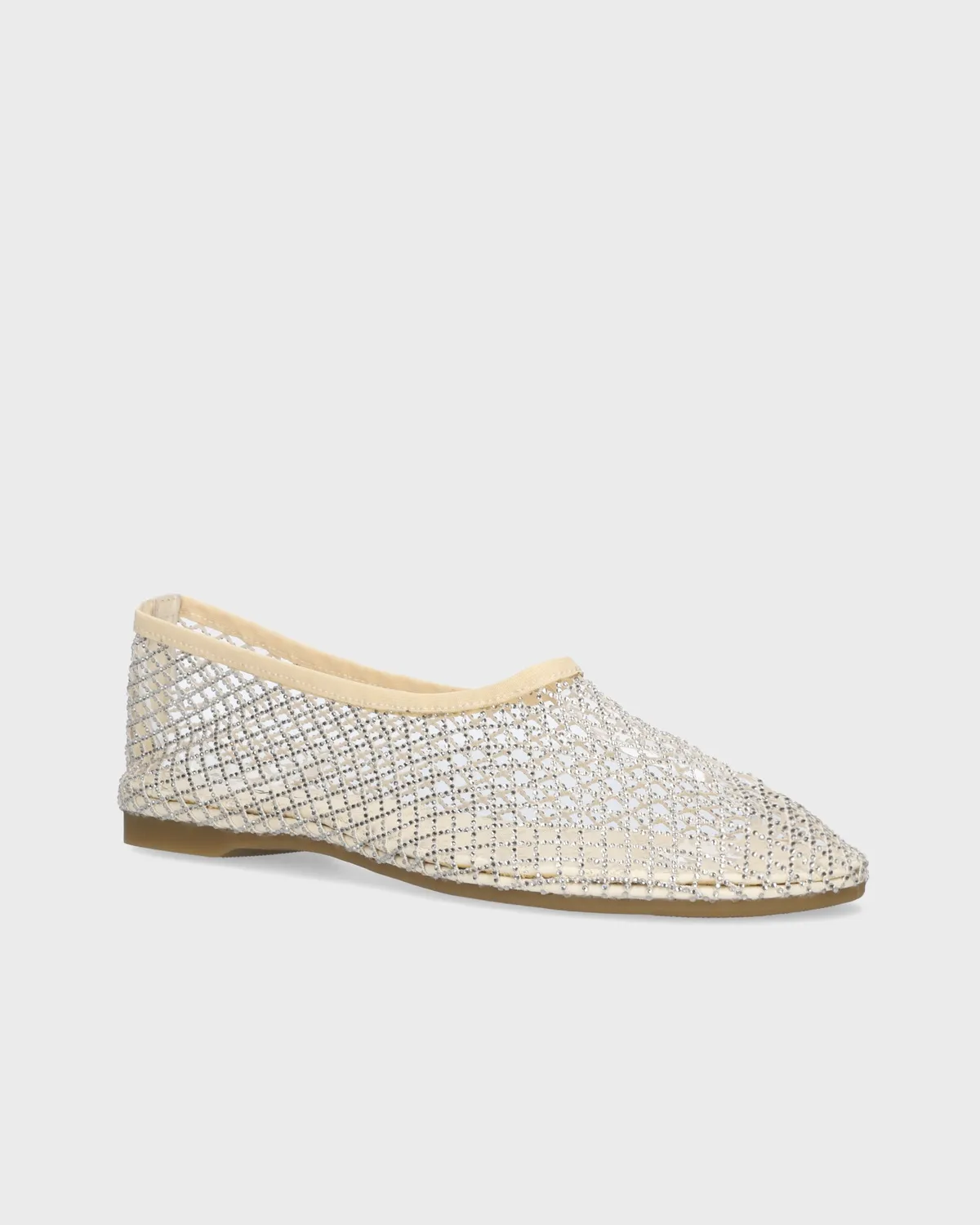 Lola Cruz Ruby ballerines blanc cassé plat