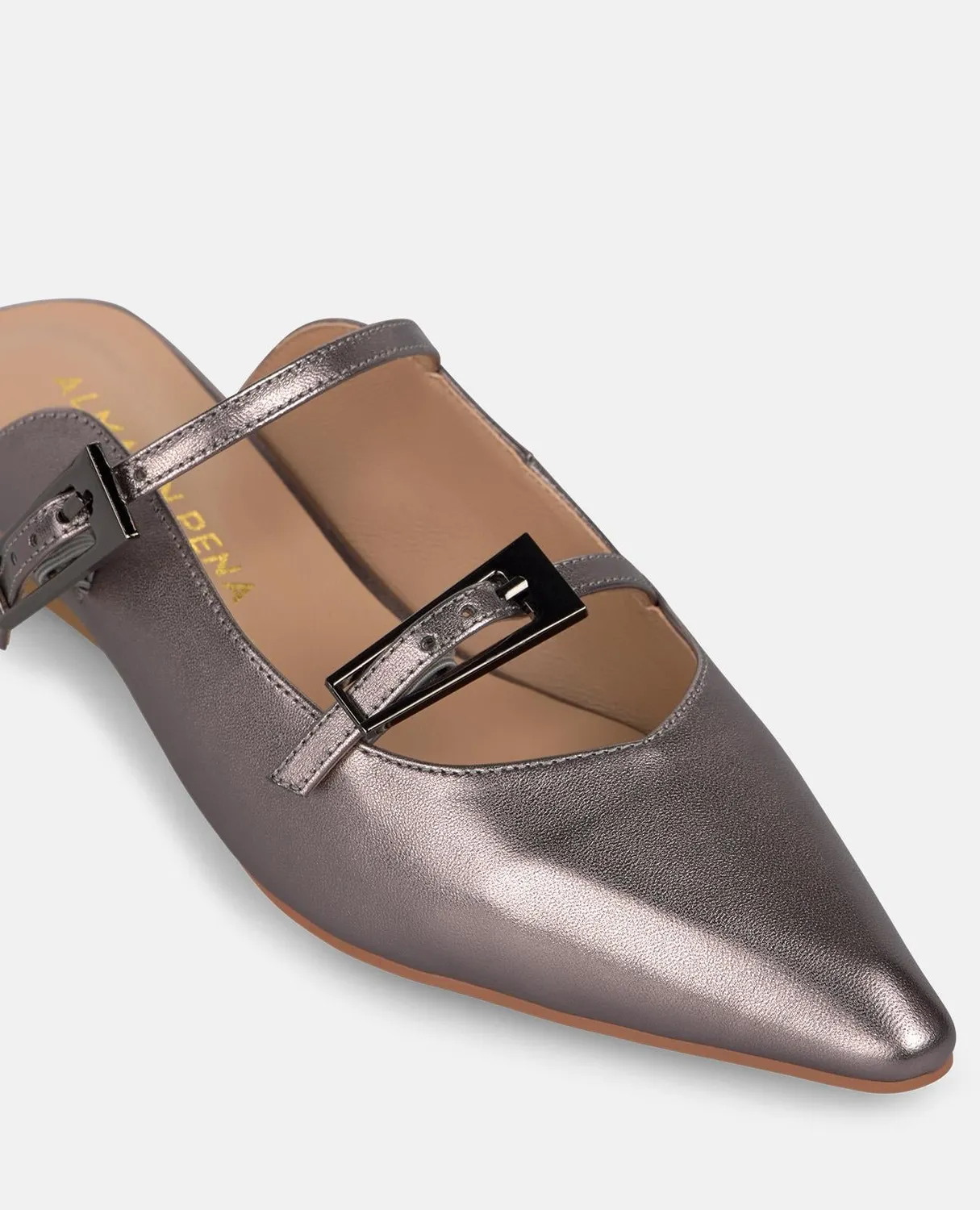 Alma en Pena V260751 mule cuir argenté talon 5 cm