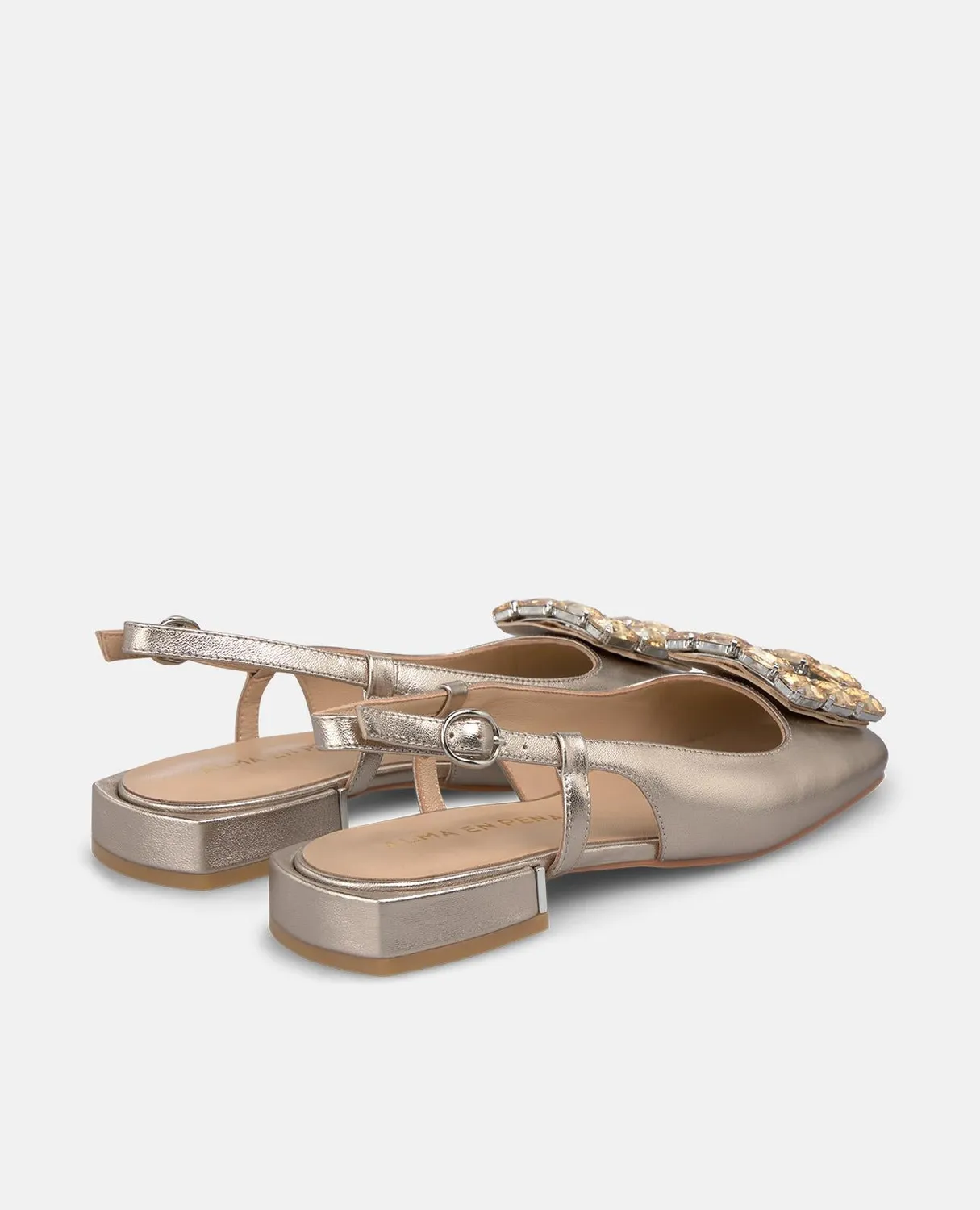 Alma en Pena V261101 escarpins plats bronze cuir 2 cm