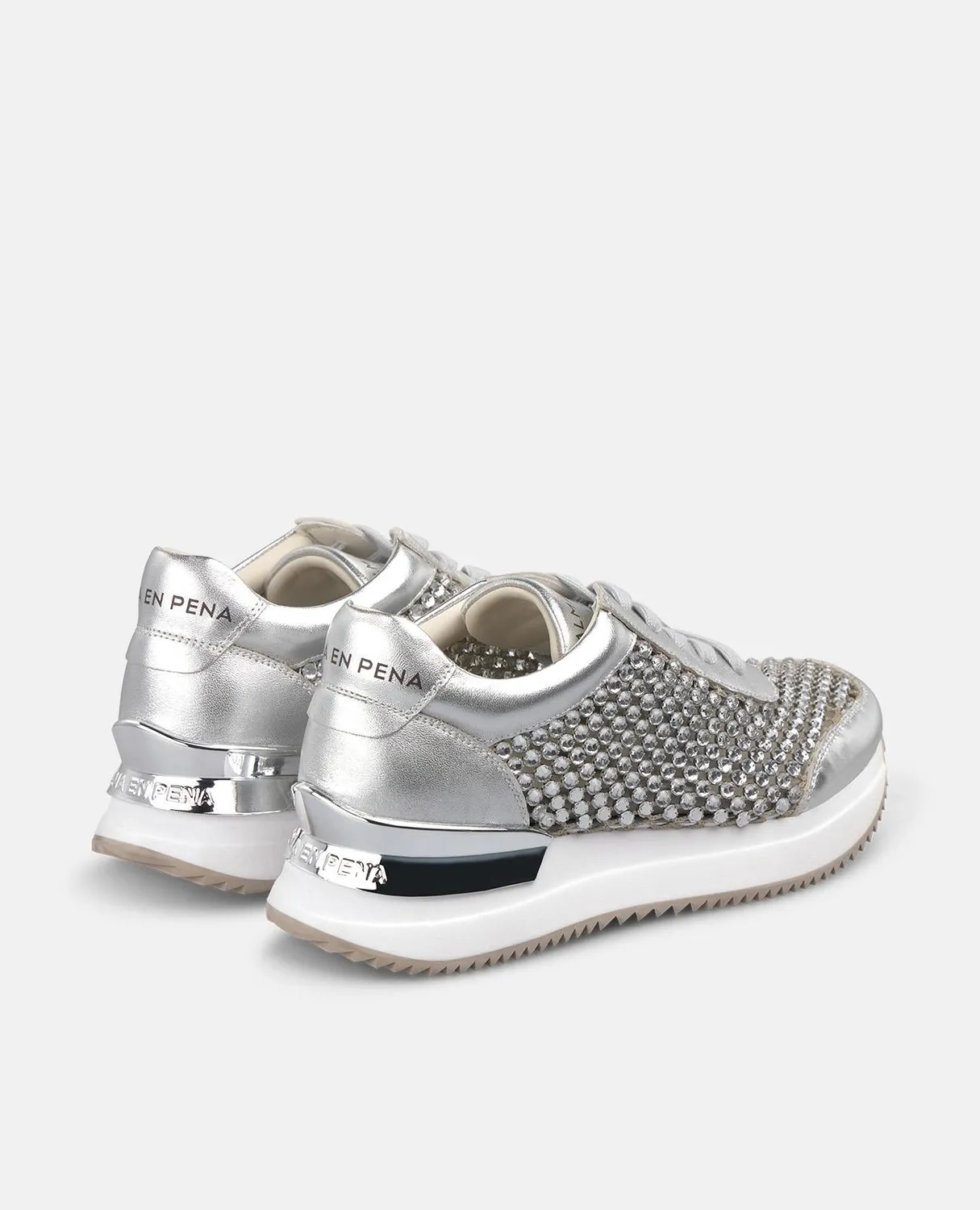 Alma en Pena V260353 sneakers plateforme argenté strass