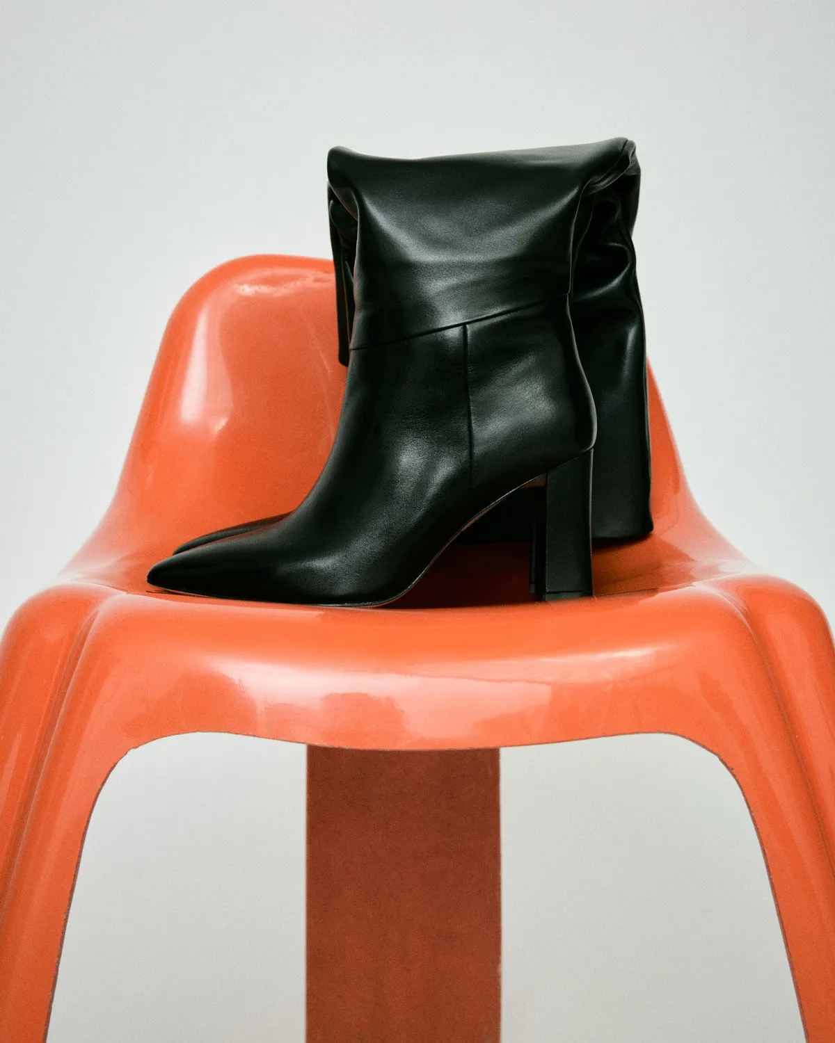 Mi/Mai Tracey Black bottes noires talon large