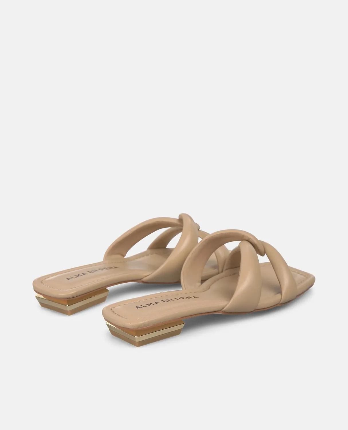 Alma en Pena V268608 sandales plates cuir sable