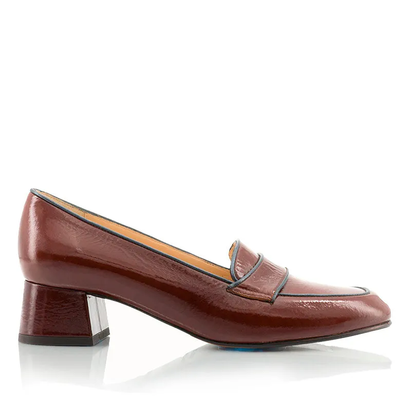 Bégum Paris Monza mocassins vernis noisette