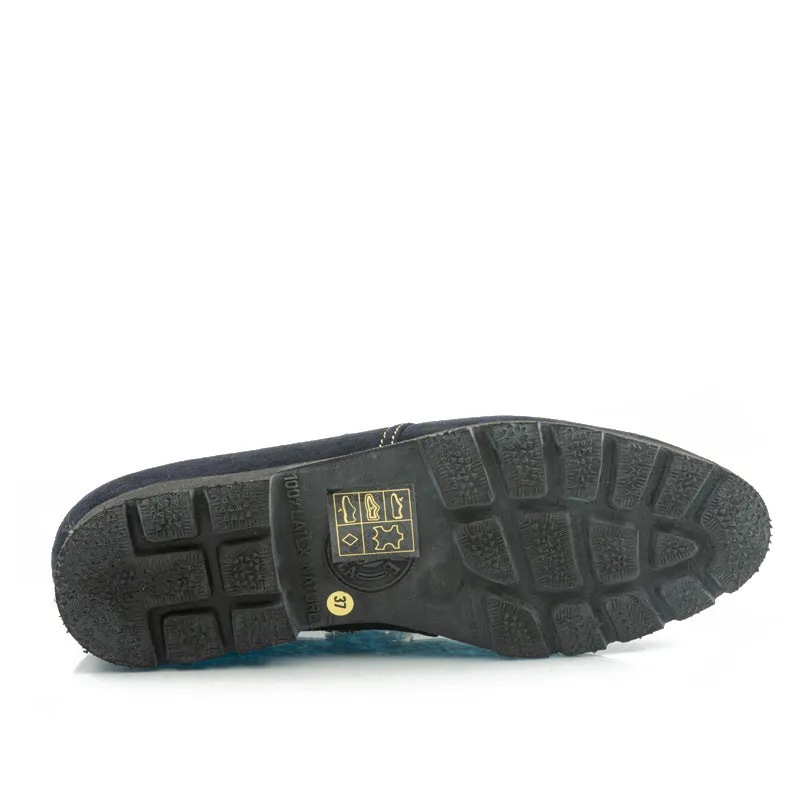 Bégum Paris Ostende bottines bleu marine chèvre velours