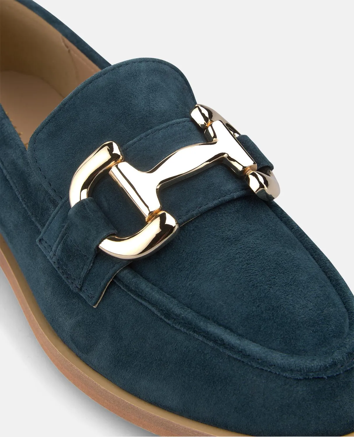 Alma en Pena V260801 mocassins bleu cuir talon 2 cm