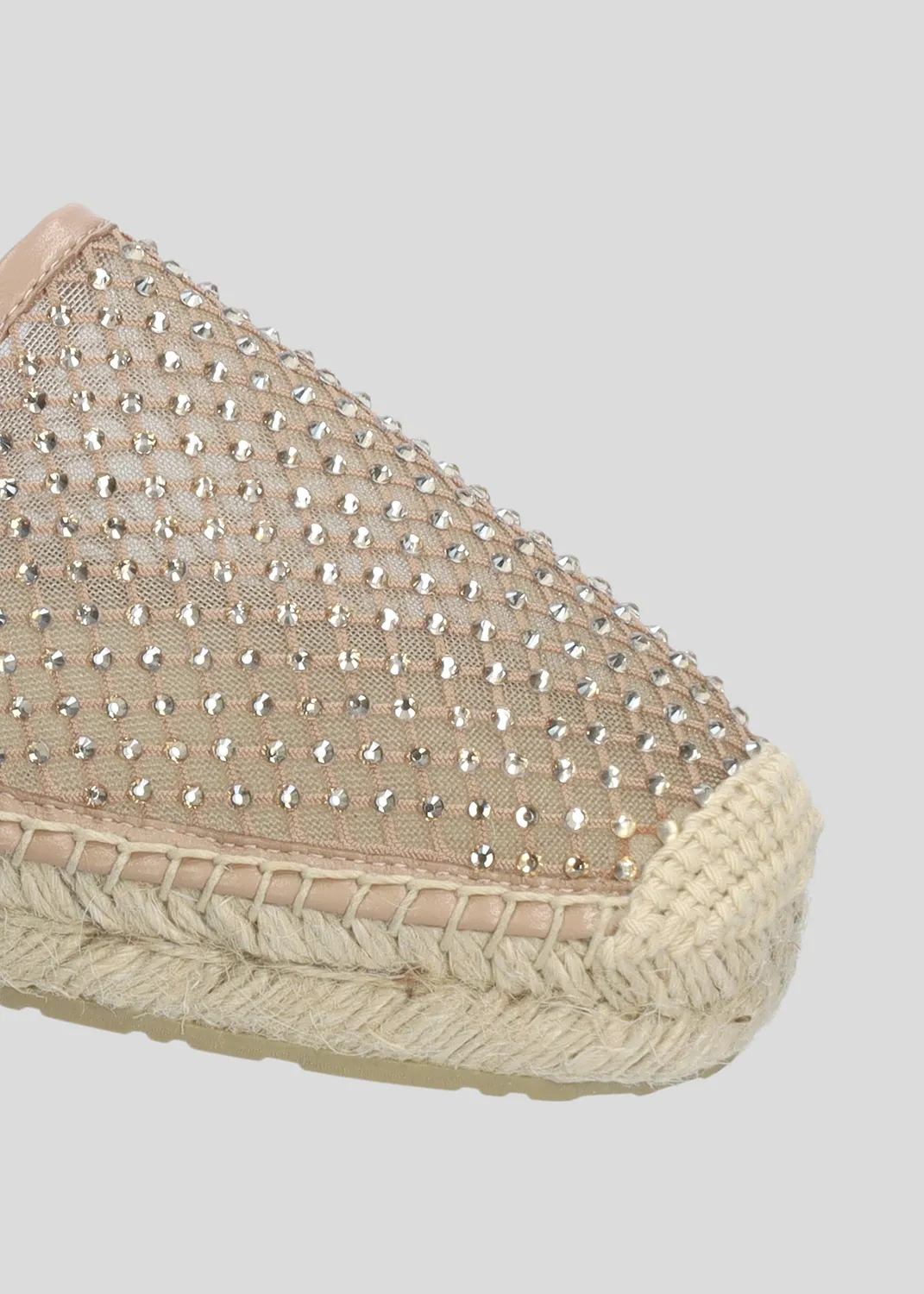 Lola Cruz Carmen Espadrilles plates nude semelle corde