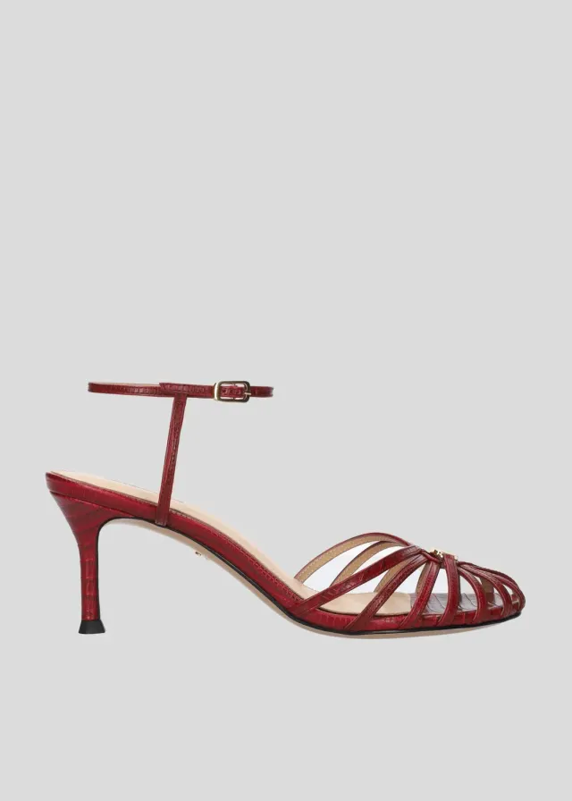 Lola Cruz Tango 65 sandales talons bordeaux