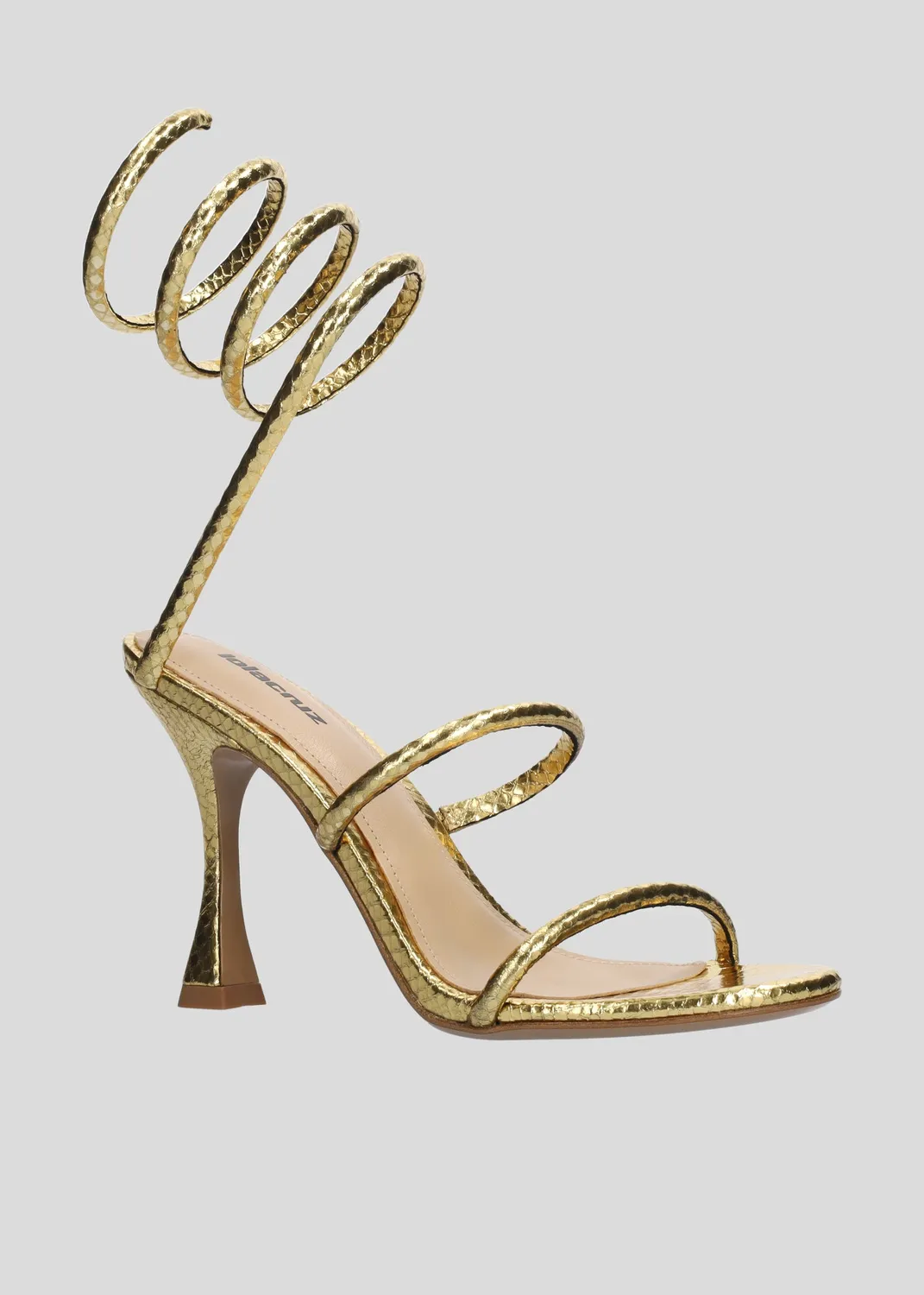 Lola Cruz Greta 95 sandales dorees talon 9,5 cm