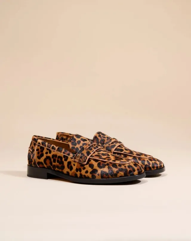 Mi/Mai Luciano Leo mocassins léopard cuir