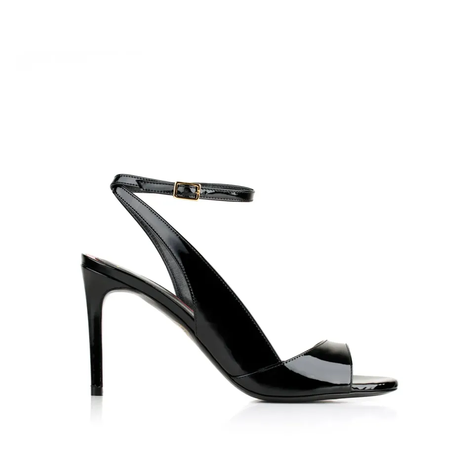 Maison Ernest Flavien 80 sandales noir cuir vernis