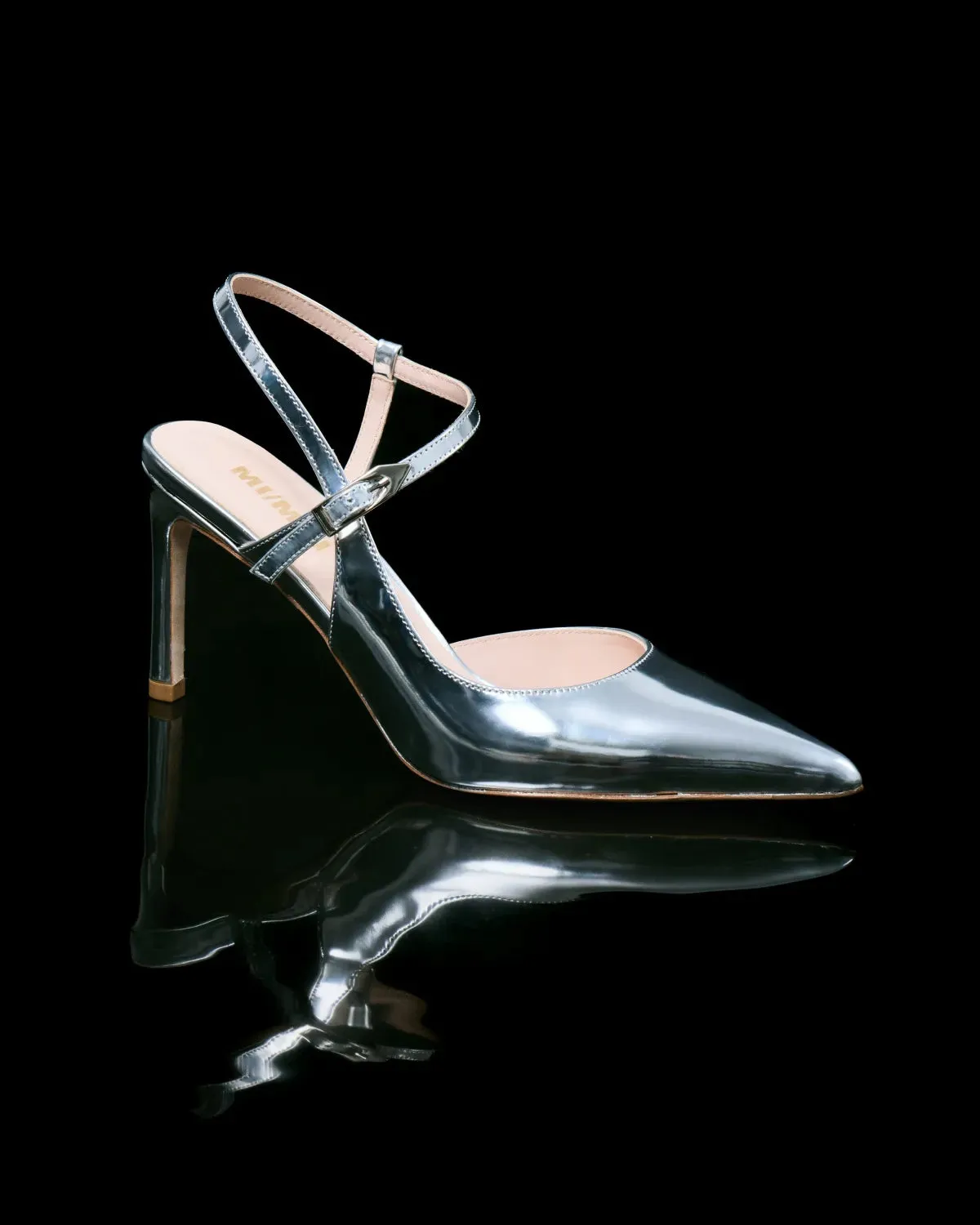 Mi/Mai Emy Silver Mirror escarpins argenté miroir