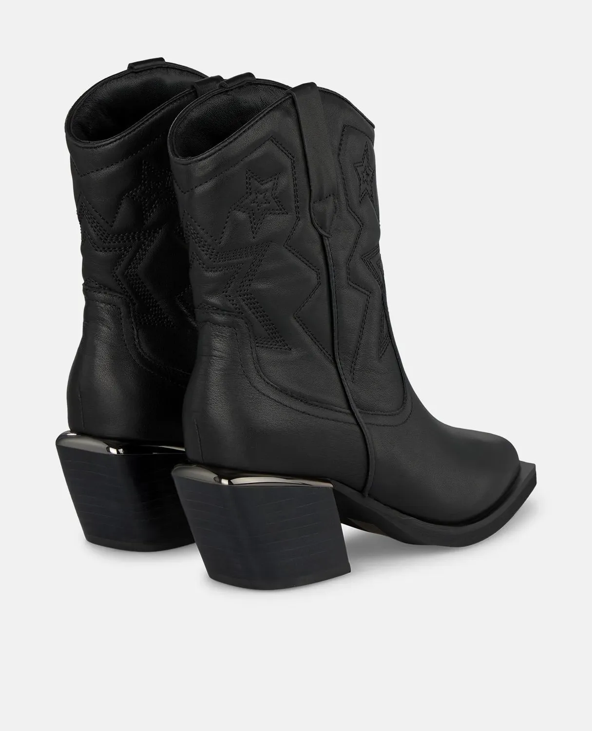 Alma en Pena I250812 bottines cowboy noir cuir talon 7 cm