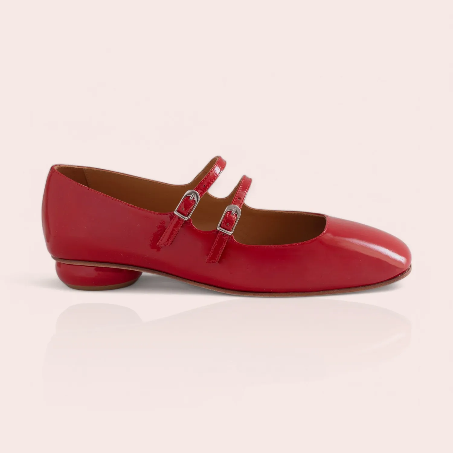 Karine Arabian Judith babies cuir verni noir