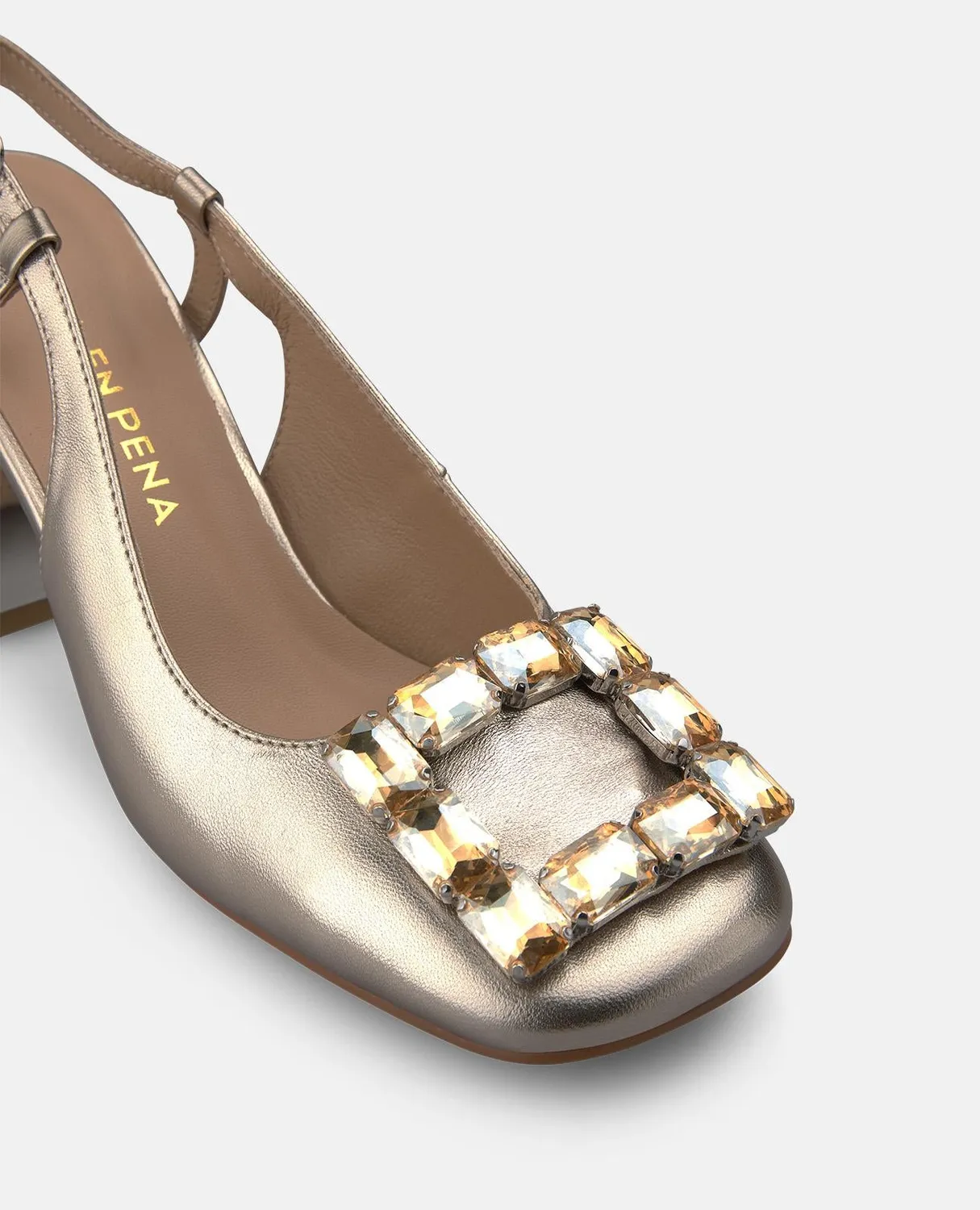 Alma en Pena V261501 escarpins slingback bronze talon 7 cm