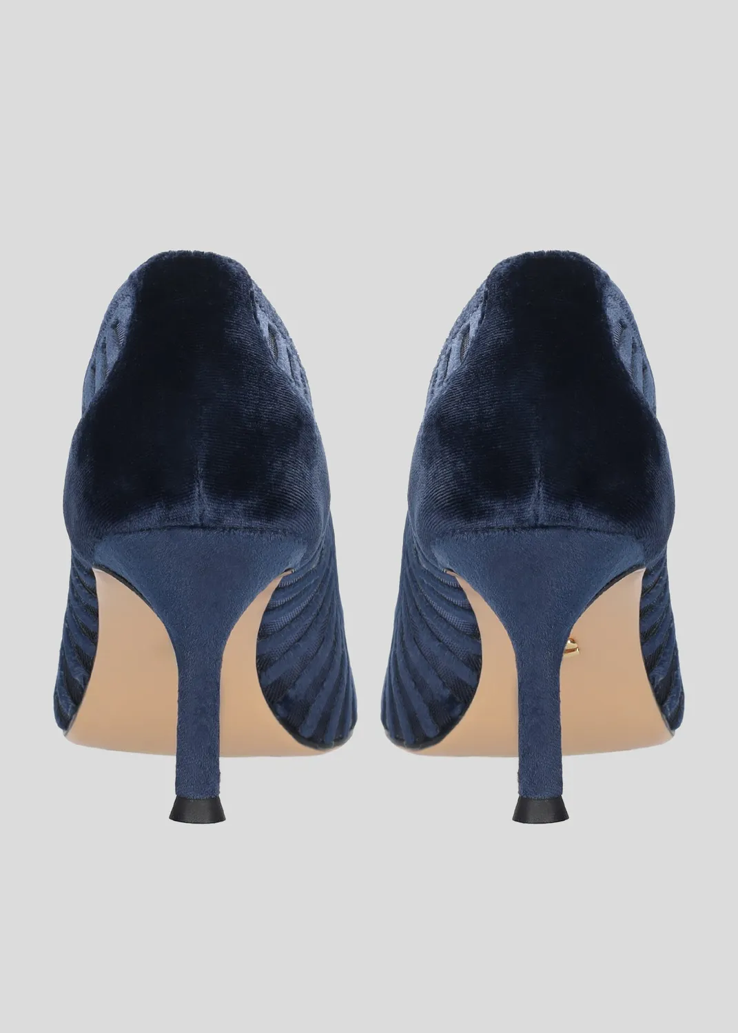 Lola Cruz Candice 65 escarpins bleu nuit cuir