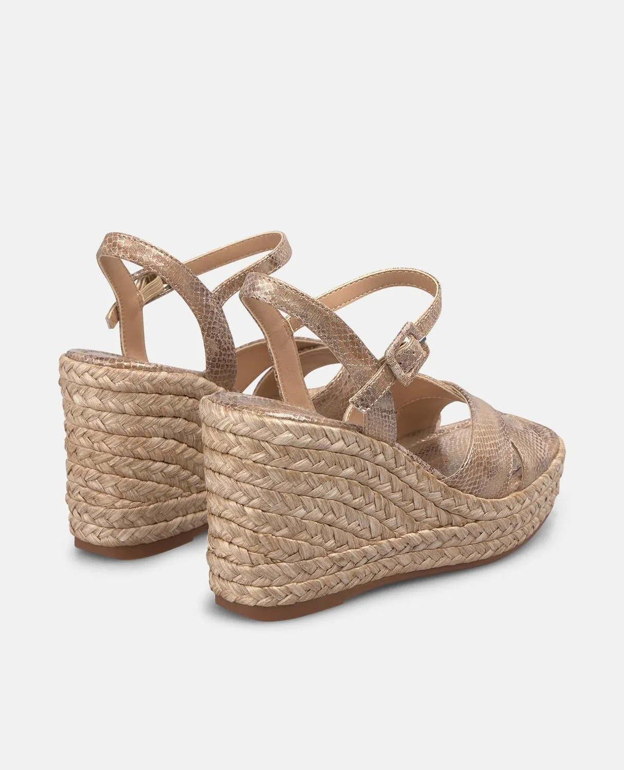 Alma en Pena V2651102 sandale compensée camel 9,8 cm