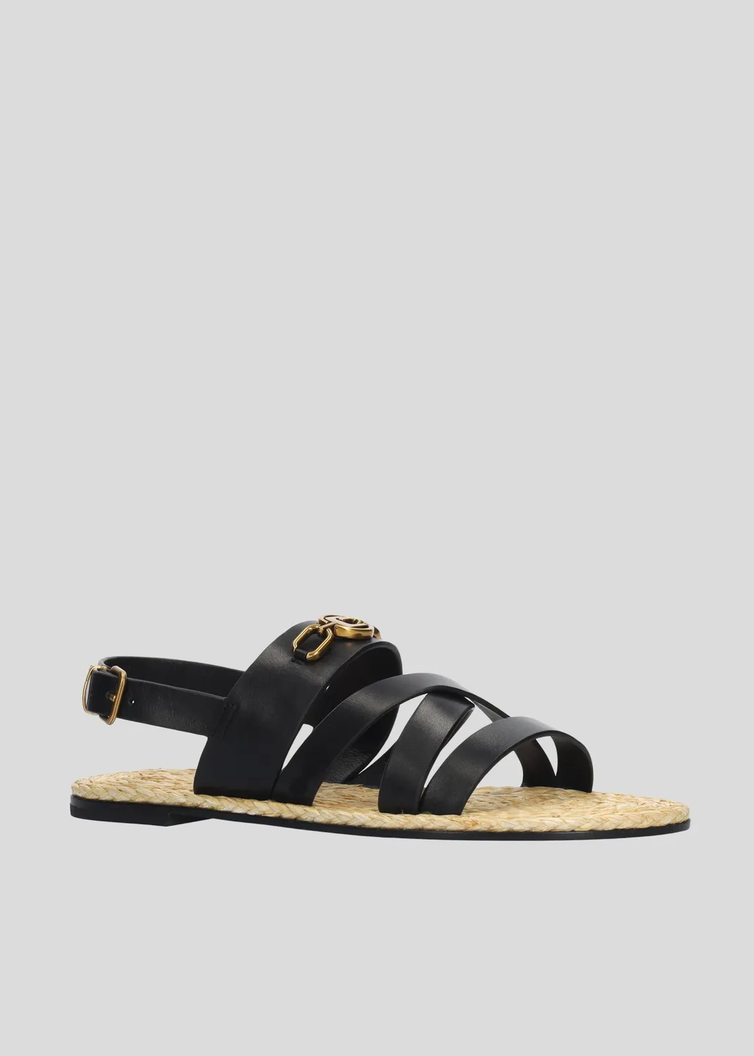 Lola Cruz Lydia sandales plates noir