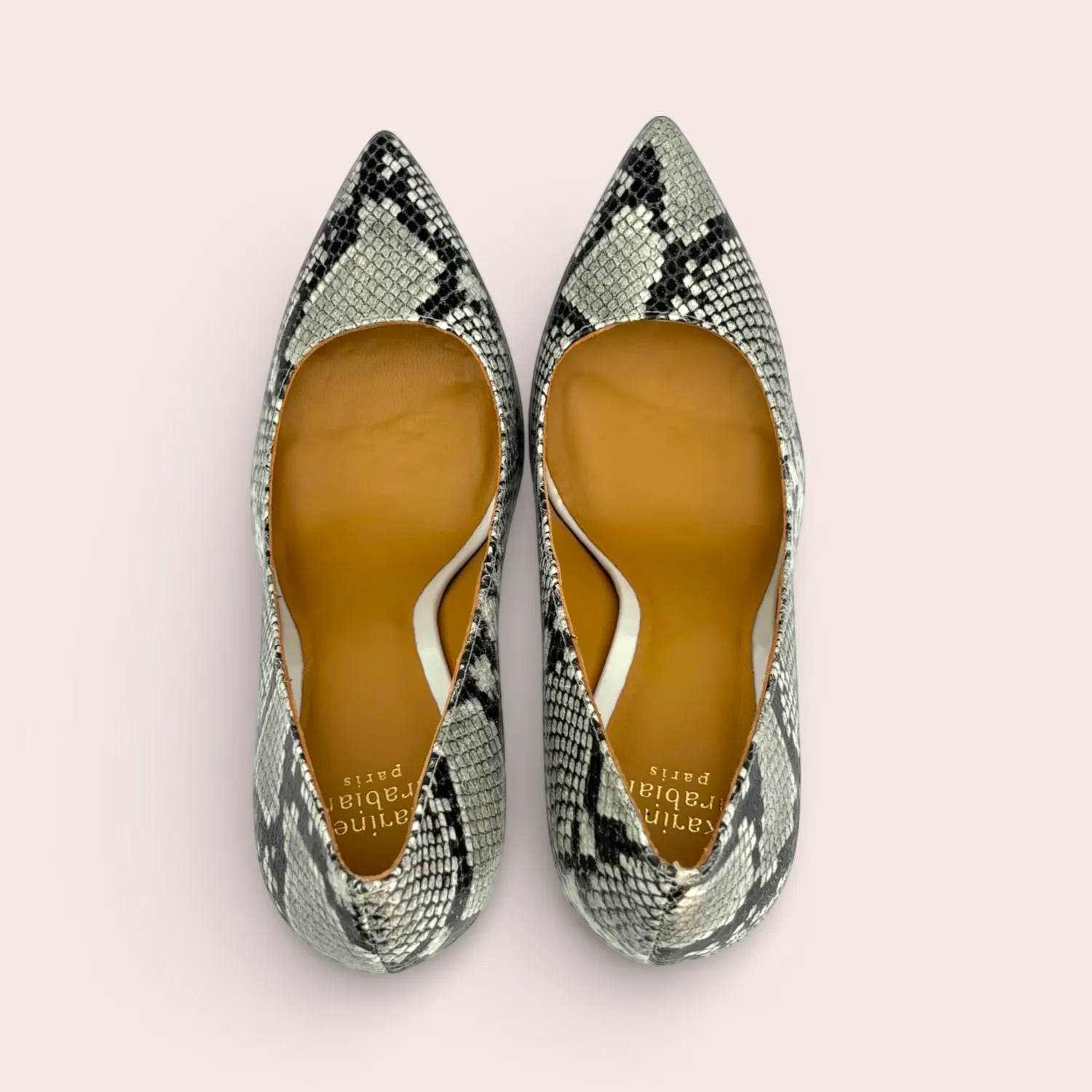 Karine Arabian Francesca escarpin taupe talon 105