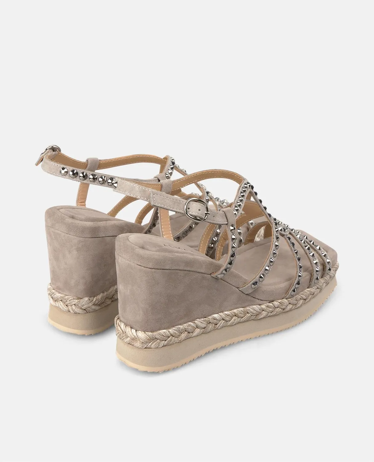 Alma en Pena V251240 compensées marron cuir bout carré 9,8 cm