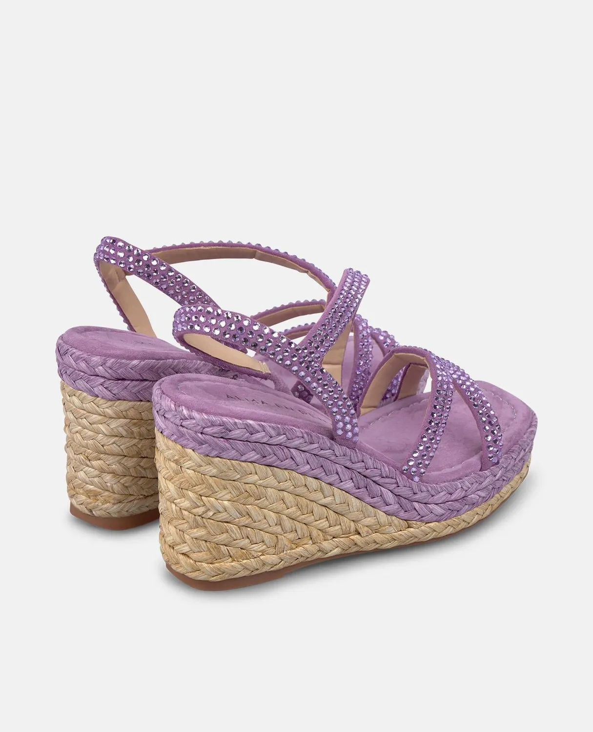 Alma en Pena V2551294 sandale compensée violet strass