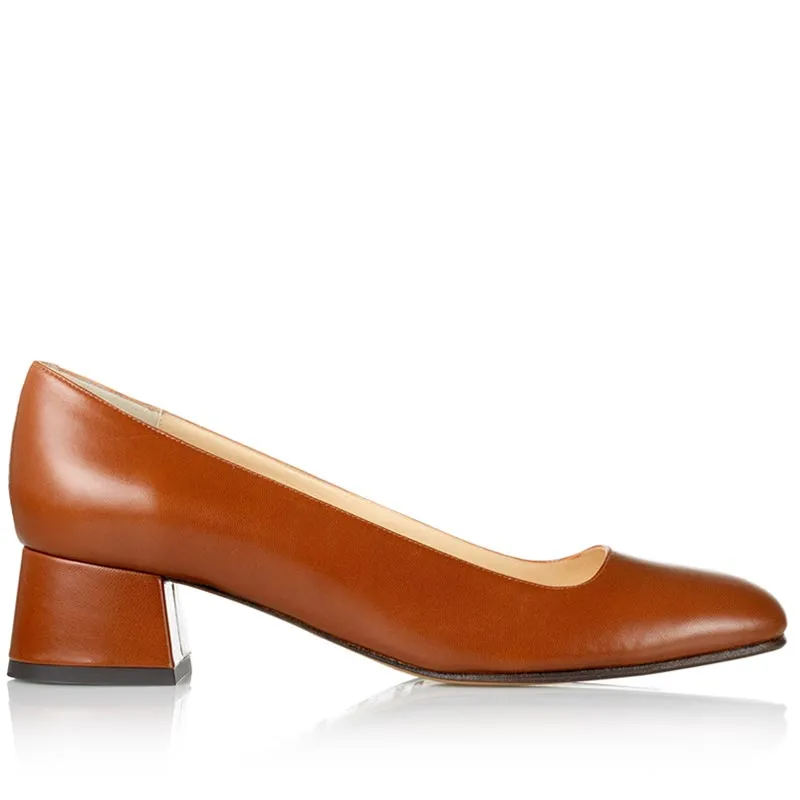 Bégum Paris Cabourg escarpins noisette cuir