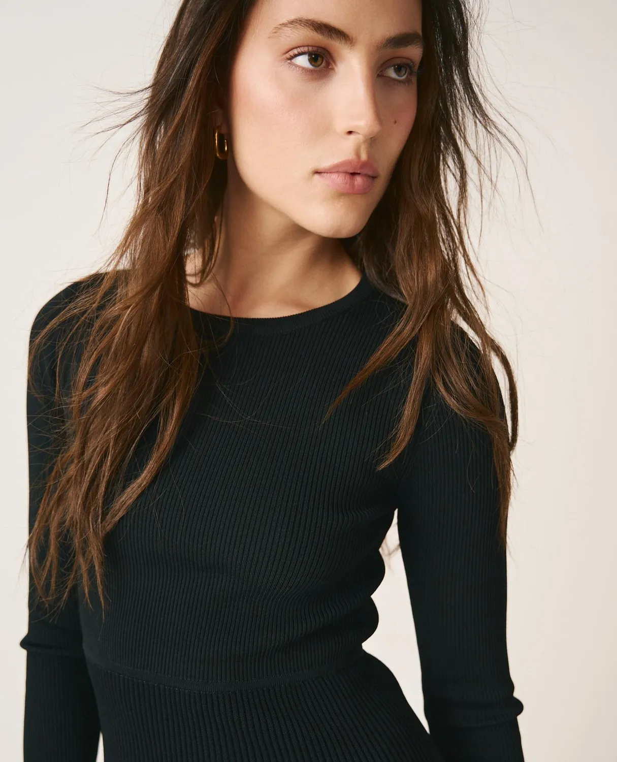 Alma en Pena I25CL0220 robe longue plissée noir